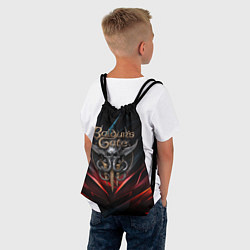 Рюкзак-мешок Baldurs Gate 3 dark logo, цвет: 3D-принт — фото 2