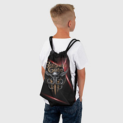 Рюкзак-мешок Baldurs Gate 3 logo black red, цвет: 3D-принт — фото 2