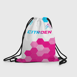 Рюкзак-мешок Citroen neon gradient style: символ сверху, цвет: 3D-принт