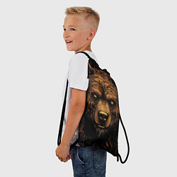 Рюкзак-мешок Медведь иллюстрация, цвет: 3D-принт — фото 2