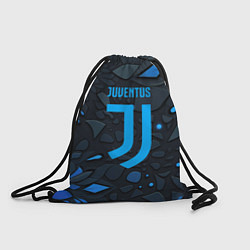 Рюкзак-мешок Juventus blue logo, цвет: 3D-принт
