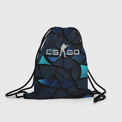 Рюкзак-мешок CS GO blue black elements, цвет: 3D-принт