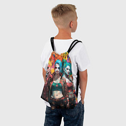 Рюкзак-мешок Три девушки на Хэллоуин, цвет: 3D-принт — фото 2