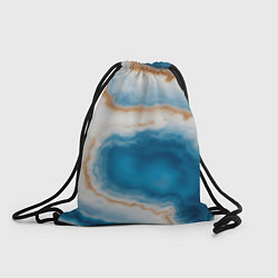Рюкзак-мешок Волна голубого агата, цвет: 3D-принт