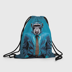 Рюкзак-мешок Деловой шимпанзе, цвет: 3D-принт