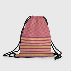 Рюкзак-мешок Нежный жёлто-сиреневый полосатый, цвет: 3D-принт