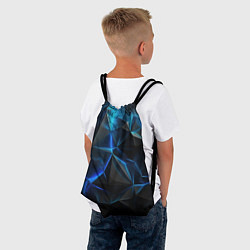 Рюкзак-мешок Blue abstract ice, цвет: 3D-принт — фото 2