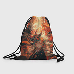 Рюкзак-мешок Девчонка в маске демонического дракона, цвет: 3D-принт