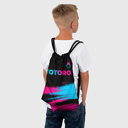 Рюкзак-мешок Totoro - neon gradient: символ сверху, цвет: 3D-принт — фото 2
