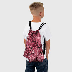 Рюкзак-мешок Мозаичный узор в коричнево-красных тонах, цвет: 3D-принт — фото 2