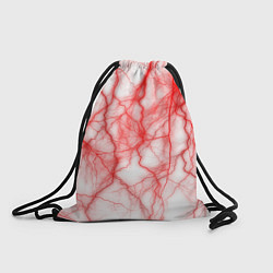 Рюкзак-мешок Белый фон и красные молнии, цвет: 3D-принт