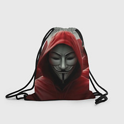 Рюкзак-мешок Анонимусы в красных капюшонах, цвет: 3D-принт