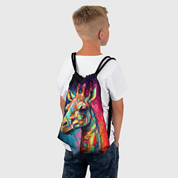 Рюкзак-мешок Психоделический жираф, цвет: 3D-принт — фото 2
