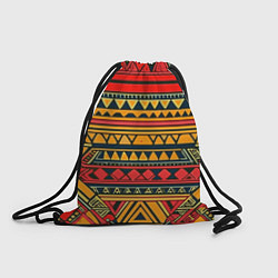 Рюкзак-мешок Этнический африканский узор, цвет: 3D-принт