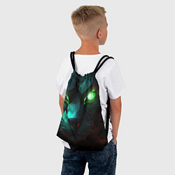 Рюкзак-мешок Cat cyberpunk, цвет: 3D-принт — фото 2