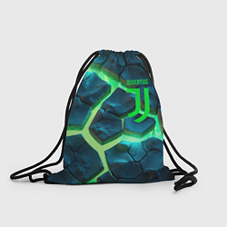 Рюкзак-мешок Ювентус разлом зеленых плит, цвет: 3D-принт