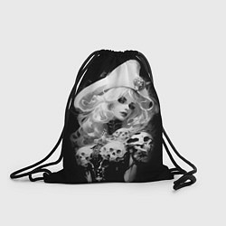 Рюкзак-мешок Ведьма в белой треуголке, цвет: 3D-принт