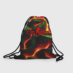Рюкзак-мешок CSGO зеленые плиты и лава, цвет: 3D-принт