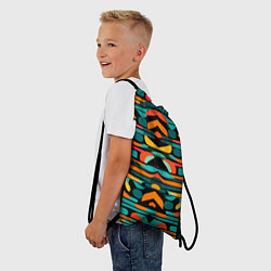 Рюкзак-мешок Абстрактный красочный паттерн - мода, цвет: 3D-принт — фото 2