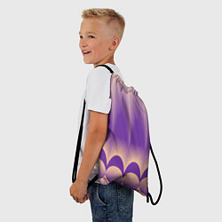 Рюкзак-мешок Фиолетовый градиент в полоску, цвет: 3D-принт — фото 2