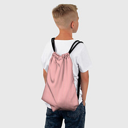 Рюкзак-мешок Полосатый красный утонченный, цвет: 3D-принт — фото 2