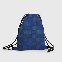 Рюкзак-мешок Джинсовая клетка, цвет: 3D-принт