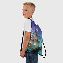 Рюкзак-мешок Сказочный парусник, цвет: 3D-принт — фото 2