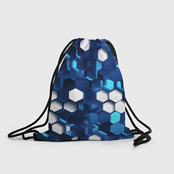 Мешок для обуви Cyber hexagon Blue