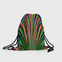 Рюкзак-мешок Зеленые прожилки, цвет: 3D-принт