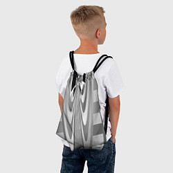 Рюкзак-мешок Серая геометрия, цвет: 3D-принт — фото 2