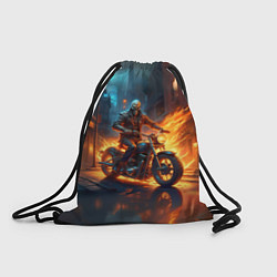 Рюкзак-мешок Скелет-байкер, цвет: 3D-принт