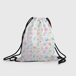 Рюкзак-мешок Оружие - цветной на белом, цвет: 3D-принт