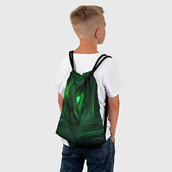 Рюкзак-мешок Зеленые разводы, цвет: 3D-принт — фото 2