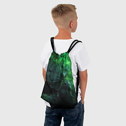 Рюкзак-мешок Зеленая объемная текстура, цвет: 3D-принт — фото 2