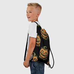 Рюкзак-мешок Паттерн озорная тыква, цвет: 3D-принт — фото 2