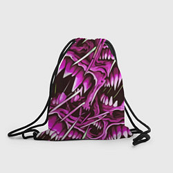 Рюкзак-мешок Розовые кислотные клыки, цвет: 3D-принт