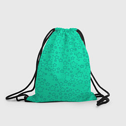 Рюкзак-мешок Звёздочки светло-зелёный, цвет: 3D-принт