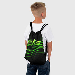 Рюкзак-мешок CS2 green logo, цвет: 3D-принт — фото 2