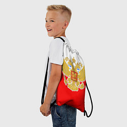 Рюкзак-мешок Герб Российской Федерации - полосы, цвет: 3D-принт — фото 2