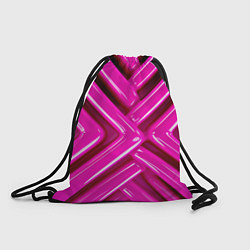 Рюкзак-мешок Розовые абстрактные трубочки, цвет: 3D-принт