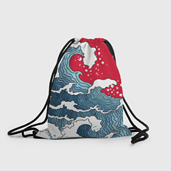 Рюкзак-мешок Страна восходящего солнца - большая волна, цвет: 3D-принт