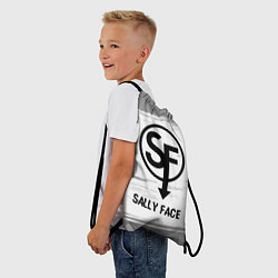 Рюкзак-мешок Sally Face glitch на светлом фоне, цвет: 3D-принт — фото 2