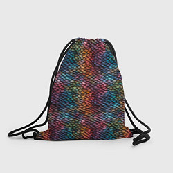 Рюкзак-мешок Разноцветная чешуя дракона, цвет: 3D-принт