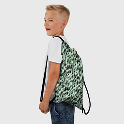 Рюкзак-мешок Пятнистый паттерн приглушенный зелёный, цвет: 3D-принт — фото 2