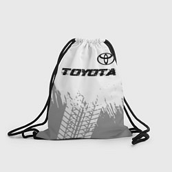 Мешок для обуви Toyota speed на светлом фоне со следами шин: симво