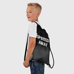Рюкзак-мешок Spirited Away glitch на темном фоне: символ сверху, цвет: 3D-принт — фото 2