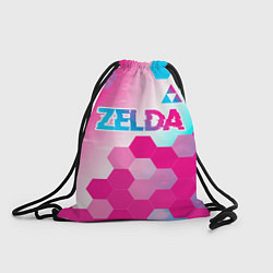Рюкзак-мешок Zelda neon gradient style: символ сверху, цвет: 3D-принт