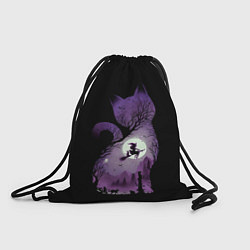 Рюкзак-мешок Кот в ночи, цвет: 3D-принт