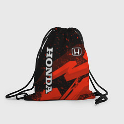 Рюкзак-мешок Honda - красная абстракция, цвет: 3D-принт