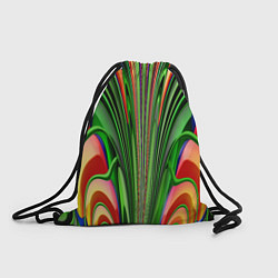 Рюкзак-мешок Травянистый дизайн с оранжевым, цвет: 3D-принт